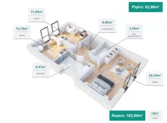 Dom 162,94 m², oferta nr Grand, typ II, Osiedle Malownicze cz. II, Wrocław, Leśnica, Fabryczna,  ul. Ślebodzińskiego/ ul. Burbianki/ ul. Wałkówskiej/ ul. Krzelowska