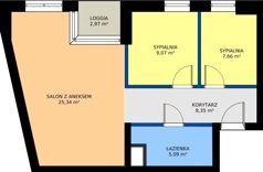 3 pokoje, mieszkanie 55,51 m², piętro 2, oferta nr WS-B1-LM-M.2.9, Wilda Story, Poznań, Wilda, Wilda, ul. 28 Czerwca 1956 r. 156