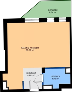 1 pokój, apartament 46,85 m², parter, oferta nr WS-B2-LM-M.0.5, Wilda Story, Poznań, Wilda, Wilda, ul. 28 Czerwca 1956 r. 156