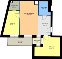 3 pokoje, apartament 65,51 m², piętro 1, oferta nr WS-B2-LM-M.1.4, Wilda Story, Poznań, Wilda, Wilda, ul. 28 Czerwca 1956 r. 156