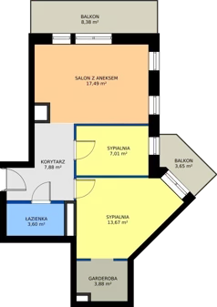 3 pokoje, mieszkanie 53,53 m², piętro 2, oferta nr WS-B2-LM-M.2.3, Wilda Story, Poznań, Wilda, Wilda, ul. 28 Czerwca 1956 r. 156