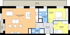 3 pokoje, mieszkanie 78,80 m², piętro 6, oferta nr SM2-A1-LM-34_35, Świętego Michała, Poznań, Ostrów Tumski-Śródka-Zawady-Komandoria, Śródka, ul. Świętego Michała 34, 36, 38, 40
