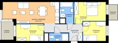 4 pokoje, mieszkanie 74,20 m², piętro 1, oferta nr SM2-A1-LM-34_10, Świętego Michała, Poznań, Ostrów Tumski-Śródka-Zawady-Komandoria, Śródka, ul. Świętego Michała 34, 36, 38, 40