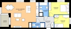 3 pokoje, mieszkanie 74,75 m², piętro 9, oferta nr SM2-A1-LM-34_50, Świętego Michała, Poznań, Ostrów Tumski-Śródka-Zawady-Komandoria, Śródka, ul. Świętego Michała 34, 36, 38, 40