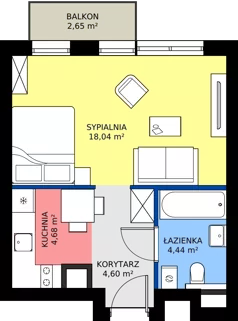 1 pokój, mieszkanie 31,76 m², piętro 4, oferta nr SM2-B-LM-38_11, Świętego Michała, Poznań, Ostrów Tumski-Śródka-Zawady-Komandoria, Śródka, ul. Świętego Michała 34, 36, 38, 40