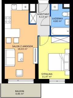2 pokoje, mieszkanie 39,85 m², piętro 1, oferta nr SM2-C-LM-40_03, Świętego Michała, Poznań, Ostrów Tumski-Śródka-Zawady-Komandoria, Śródka, ul. Świętego Michała 34, 36, 38, 40