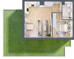 2 pokoje, mieszkanie 49,84 m², parter, oferta nr 6C0004, Jaśminowy Mokotów VI Wille Miejskie, Warszawa, Mokotów, Stegny, ul. Białego Dębu