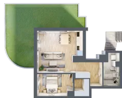 2 pokoje, apartament 50,51 m², parter, oferta nr 6D0004, Jaśminowy Mokotów VI Wille Miejskie, Warszawa, Mokotów, Stegny, ul. Białego Dębu