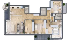5 pokoi, apartament 132,16 m², piętro 2, oferta nr 6D0208, Jaśminowy Mokotów VI Wille Miejskie, Warszawa, Mokotów, Stegny, ul. Białego Dębu