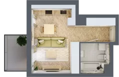 1 pokój, apartament 29,22 m², piętro 3, oferta nr HB0308, Holm House, Warszawa, Mokotów, Ksawerów, ul. Zdziechowskiego