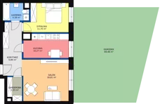 2 pokoje, mieszkanie 58,30 m², parter, oferta nr HB0001, Park Skandynawia V, Warszawa, Praga Południe, Gocław, ul. Optyków 1