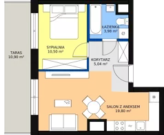 2 pokoje, mieszkanie 39,52 m², piętro 6, oferta nr HB0662, Park Skandynawia V, Warszawa, Praga Południe, Gocław, ul. Optyków 1