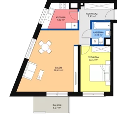 2 pokoje, mieszkanie 59,78 m², piętro 3, oferta nr I0339, Park Skandynawia V, Warszawa, Praga Południe, Gocław, ul. Optyków 1