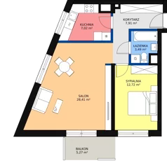 2 pokoje, mieszkanie 59,84 m², piętro 4, oferta nr I0452, Park Skandynawia V, Warszawa, Praga Południe, Gocław, ul. Optyków 1