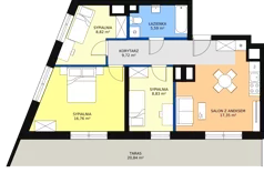 4 pokoje, mieszkanie 67,29 m², piętro 6, oferta nr I0676, Park Skandynawia V, Warszawa, Praga Południe, Gocław, ul. Optyków 1