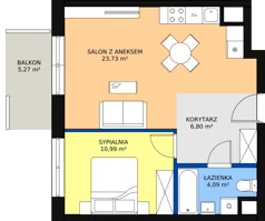 2 pokoje, mieszkanie 45,87 m², piętro 6, oferta nr I0679, Park Skandynawia V, Warszawa, Praga Południe, Gocław, ul. Optyków 1