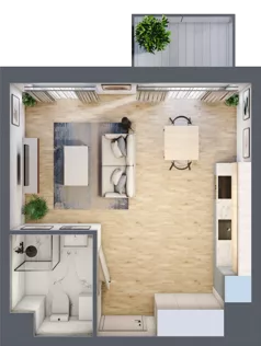 1 pokój, mieszkanie 29,36 m², piętro 2, oferta nr AA0202, NU Warszawa Wola, Warszawa, Wola, Czyste, ul. Kolejowa