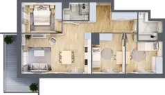 4 pokoje, mieszkanie 74,16 m², piętro 2, oferta nr BC0204, NU Warszawa Wola, Warszawa, Wola, Czyste, ul. Kolejowa