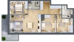 4 pokoje, mieszkanie 74,01 m², piętro 3, oferta nr BC0304, NU Warszawa Wola, Warszawa, Wola, Czyste, ul. Kolejowa