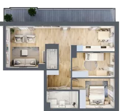 3 pokoje, mieszkanie 67,50 m², piętro 3, oferta nr AC0341, Stilla, Warszawa, Włochy, Raków, ul. Fajansowa 5