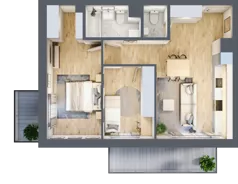 3 pokoje, mieszkanie 59,91 m², piętro 1, oferta nr AC0123, Stilla, Warszawa, Włochy, Raków, ul. Fajansowa 5