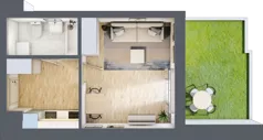1 pokój, mieszkanie 28,89 m², parter, oferta nr BA0005, Stilla, Warszawa, Włochy, Raków, ul. Fajansowa 5