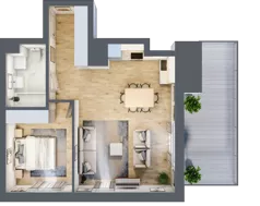 2 pokoje, mieszkanie 52,99 m², piętro 7, oferta nr BA0795, Stilla, Warszawa, Włochy, Raków, ul. Fajansowa 5