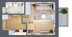 1 pokój, mieszkanie 27,75 m², piętro 7, oferta nr BA07100, Stilla, Warszawa, Włochy, Raków, ul. Fajansowa 5