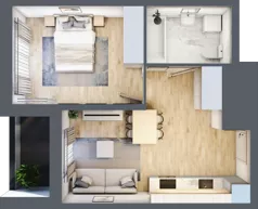 2 pokoje, apartament 39,55 m², piętro 6, oferta nr 1BB0602, Awangarda Mogilska, Kraków, Prądnik Czerwony, Rakowice, ul. Mogilska 126
