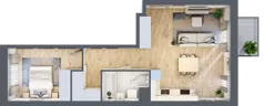 2 pokoje, mieszkanie 51,10 m², piętro 2, oferta nr 1BA0205, Awangarda Mogilska, Kraków, Prądnik Czerwony, Rakowice, ul. Mogilska 126