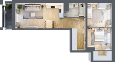 3 pokoje, apartament 62,24 m², piętro 1, oferta nr 1BE0104, Awangarda Mogilska, Kraków, Prądnik Czerwony, Rakowice, ul. Mogilska 126