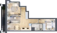 3 pokoje, apartament 57,92 m², piętro 3, oferta nr 1BC0301, Awangarda Mogilska, Kraków, Prądnik Czerwony, Rakowice, ul. Mogilska 126