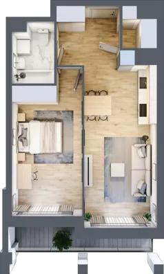2 pokoje, apartament 49,61 m², piętro 2, oferta nr 1BC0202, Awangarda Mogilska, Kraków, Prądnik Czerwony, Rakowice, ul. Mogilska 126
