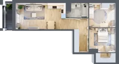 3 pokoje, mieszkanie 63,87 m², piętro 2, oferta nr 1BE0204, Awangarda Mogilska, Kraków, Prądnik Czerwony, Rakowice, ul. Mogilska 126