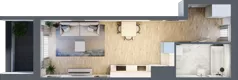 1 pokój, mieszkanie 33,78 m², piętro 12, oferta nr 1BD1201, Awangarda Mogilska, Kraków, Prądnik Czerwony, Rakowice, ul. Mogilska 126