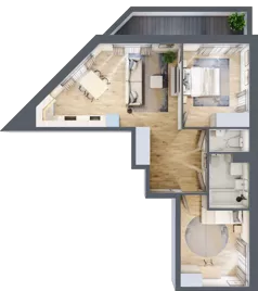 3 pokoje, apartament 60,81 m², piętro 2, oferta nr 1BA0201, Awangarda Mogilska, Kraków, Prądnik Czerwony, Rakowice, ul. Mogilska 126