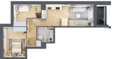 3 pokoje, apartament 55,75 m², piętro 1, oferta nr 1BC0105, Awangarda Mogilska, Kraków, Prądnik Czerwony, Rakowice, ul. Mogilska 126