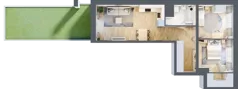 3 pokoje, apartament 61,04 m², parter, oferta nr 1BE0003, Awangarda Mogilska, Kraków, Prądnik Czerwony, Rakowice, ul. Mogilska 126