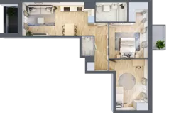 3 pokoje, apartament 60,36 m², piętro 4, oferta nr 1BB0401, Awangarda Mogilska, Kraków, Prądnik Czerwony, Rakowice, ul. Mogilska 126
