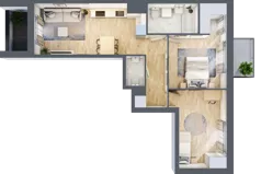 3 pokoje, mieszkanie 58,85 m², piętro 2, oferta nr 1BB0201, Awangarda Mogilska, Kraków, Prądnik Czerwony, Rakowice, ul. Mogilska 126