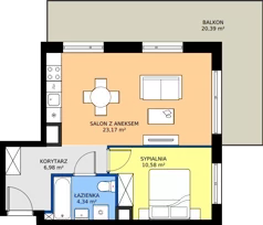 2 pokoje, mieszkanie 45,07 m², piętro 3, oferta nr AA0305, NU3 Warszawa Wola, Warszawa, Wola, Czyste, ul. Kolejowa