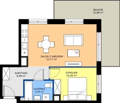 2 pokoje, mieszkanie 45,07 m², piętro 1, oferta nr AA0105, NU3 Warszawa Wola, Warszawa, Wola, Czyste, ul. Kolejowa