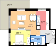 2 pokoje, mieszkanie 48,81 m², piętro 2, oferta nr AA0203, NU3 Warszawa Wola, Warszawa, Wola, Czyste, ul. Kolejowa