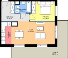 2 pokoje, mieszkanie 51,90 m², piętro 2, oferta nr AA0207, NU3 Warszawa Wola, Warszawa, Wola, Czyste, ul. Kolejowa