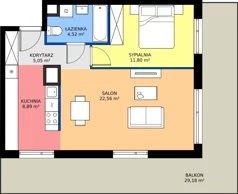 2 pokoje, mieszkanie 52,82 m², piętro 4, oferta nr BB0404, NU3 Warszawa Wola, Warszawa, Wola, Czyste, ul. Kolejowa