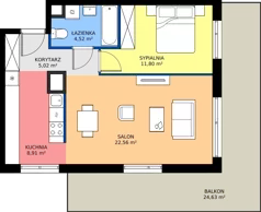 2 pokoje, mieszkanie 52,81 m², piętro 6, oferta nr BB0604, NU3 Warszawa Wola, Warszawa, Wola, Czyste, ul. Kolejowa