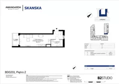 1 pokój, apartament 33,24 m², piętro 2, oferta nr 1BD0201, Awangarda Mogilska, Kraków, Prądnik Czerwony, Rakowice, ul. Mogilska 126
