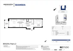 2 pokoje, mieszkanie 44,38 m², piętro 2, oferta nr 1BD0204, Awangarda Mogilska, Kraków, Prądnik Czerwony, Rakowice, ul. Mogilska 126