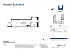 1 pokój, mieszkanie 33,81 m², piętro 3, oferta nr 1BD0301, Awangarda Mogilska, Kraków, Prądnik Czerwony, Rakowice, ul. Mogilska 126
