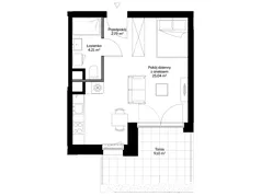 1 pokój, mieszkanie 32,04 m², piętro 1, oferta nr B0115, Mazowiecka 21, Kraków, Krowodrza, Łobzów, Mazowiecka 21